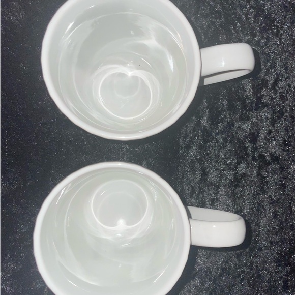 Two DesignPac White Lattice Design 8 oz. Ceramic Coffee Cup Mugs 3.75” - Picture 5 of 6